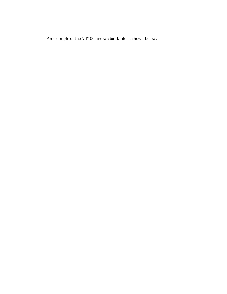 Example of arrows.bank softkey file | Visara Master Console Center Administration Guide User Manual | Page 72 / 233