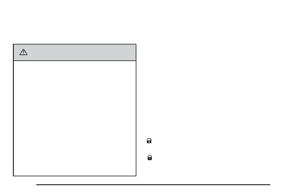 Doors and locks, Door locks, Power door locks | Doors and locks -12, Door locks -12 power door locks -12, Caution | Cadillac 2006 User Manual | Page 82 / 478