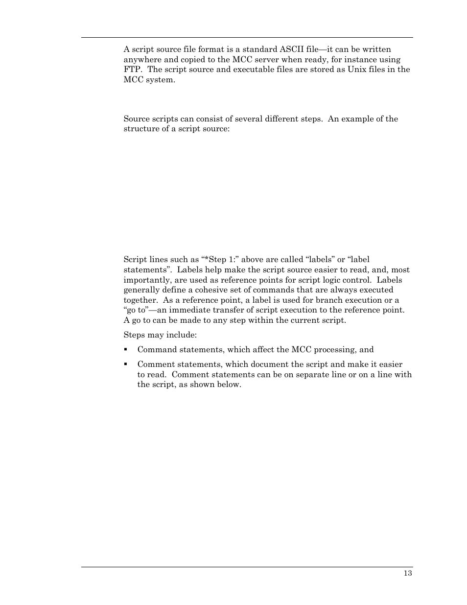 Script source structure | Visara Master Console Center Scripting Guide User Manual | Page 13 / 262