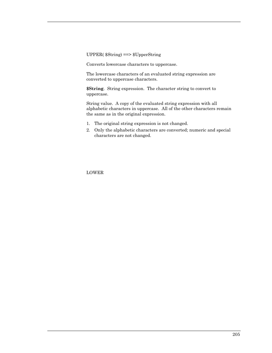 Upper | Visara Master Console Center Scripting Guide User Manual | Page 205 / 262