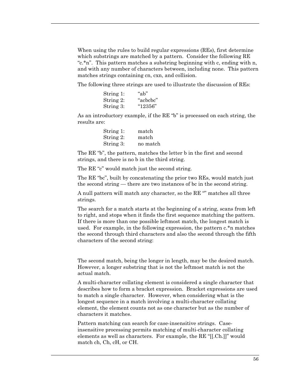 Rules for building regular expressions | Visara Master Console Center Scripting Guide User Manual | Page 56 / 262