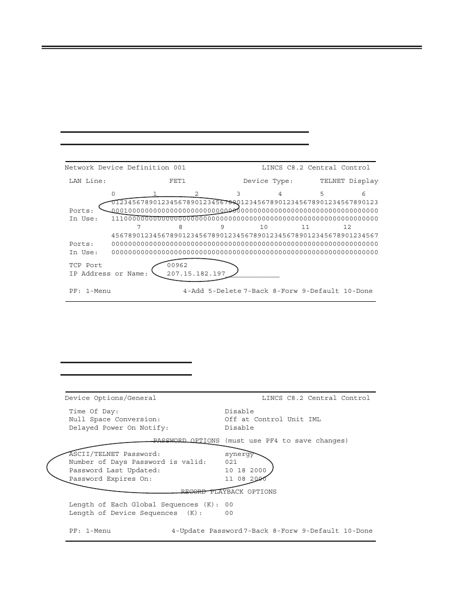 Device options/general panel | Visara SCON-20L Installation User Manual | Page 30 / 100