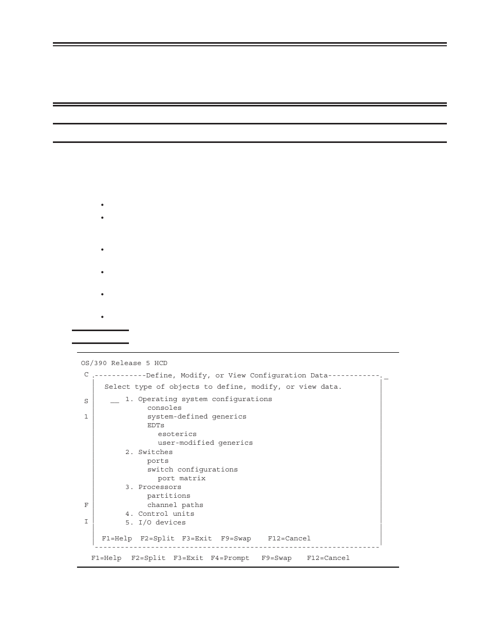 Chapter 5. host gens - os/390 with hcd, Task list, Hcd panel 1 | Host gens, Host gens - os/390 with hcd, Chapter 5. host gens - os/390 with hcd -1, Task list -1, Hcd panel 1 -1 | Visara SCON-20L Installation User Manual | Page 57 / 100