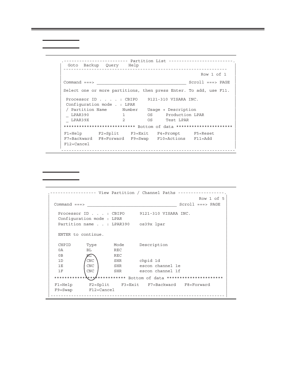 Hcd panel 12, Hcd panel 13, Hcd panel 12 -7 hcd panel 13 -7 | Chapter 5. host gens - os/390 with hcd | Visara SCON-20L Installation User Manual | Page 63 / 100