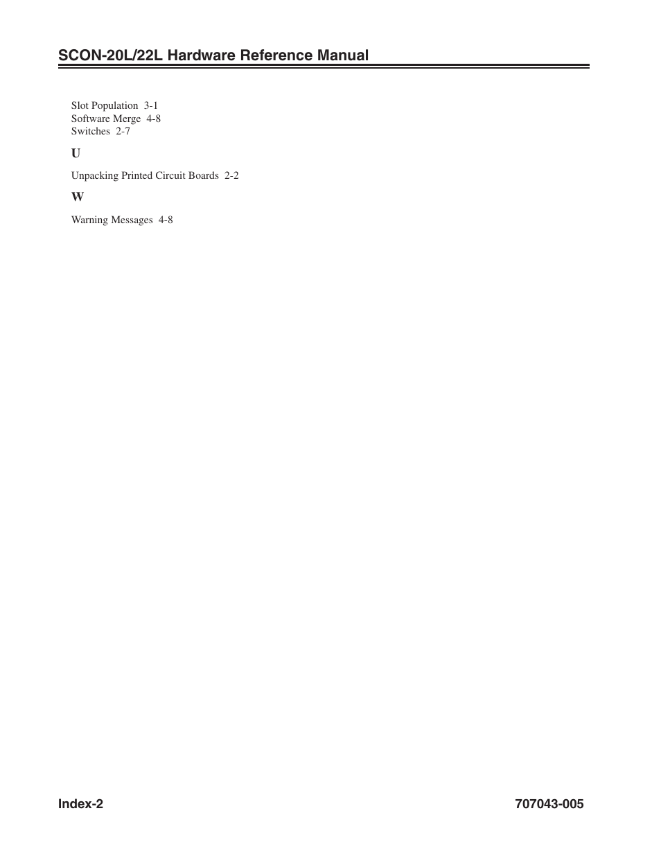 Scon-20l/22l hardware reference manual | Visara SCON-20L Reference Manual User Manual | Page 44 / 44