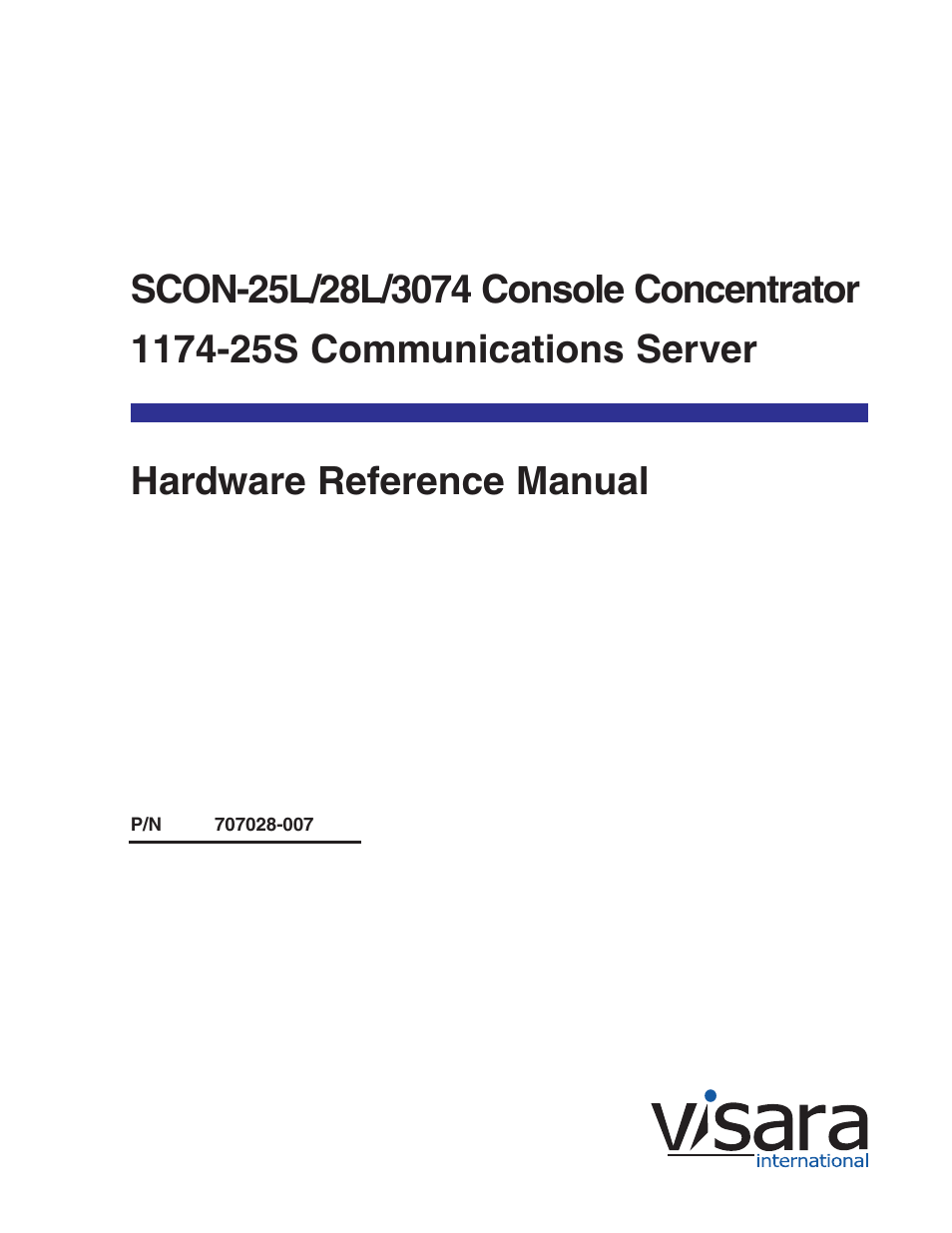 Visara SCON-25L Reference Manual User Manual | 52 pages