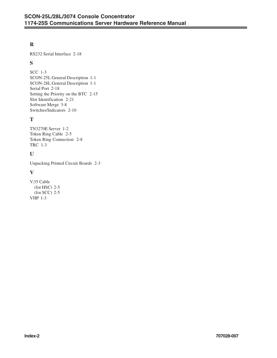 V.35 cable | Visara SCON-25L Reference Manual User Manual | Page 52 / 52