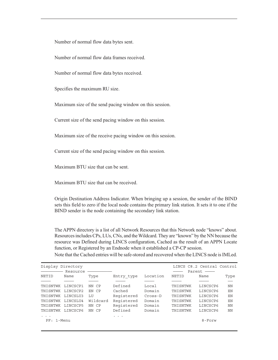 Display directory | Visara LINCS Central Control User Manual | Page 146 / 180