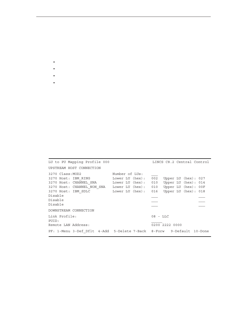 Lu ranges, Class name, Lu to pu mapping profiles | Lu ranges class name | Visara LINCS Configuration User Manual | Page 144 / 240