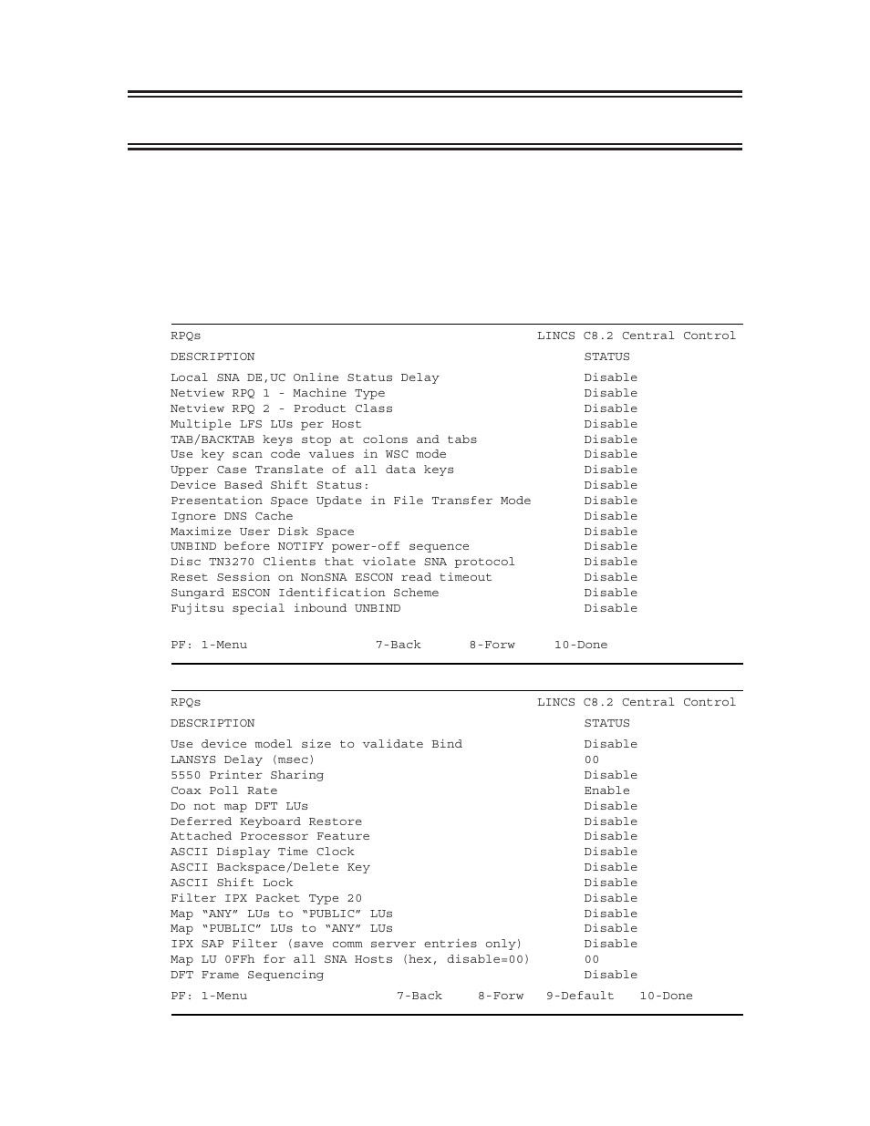 Rpqs, Rpq panel | Visara LINCS Configuration User Manual | Page 225 / 240