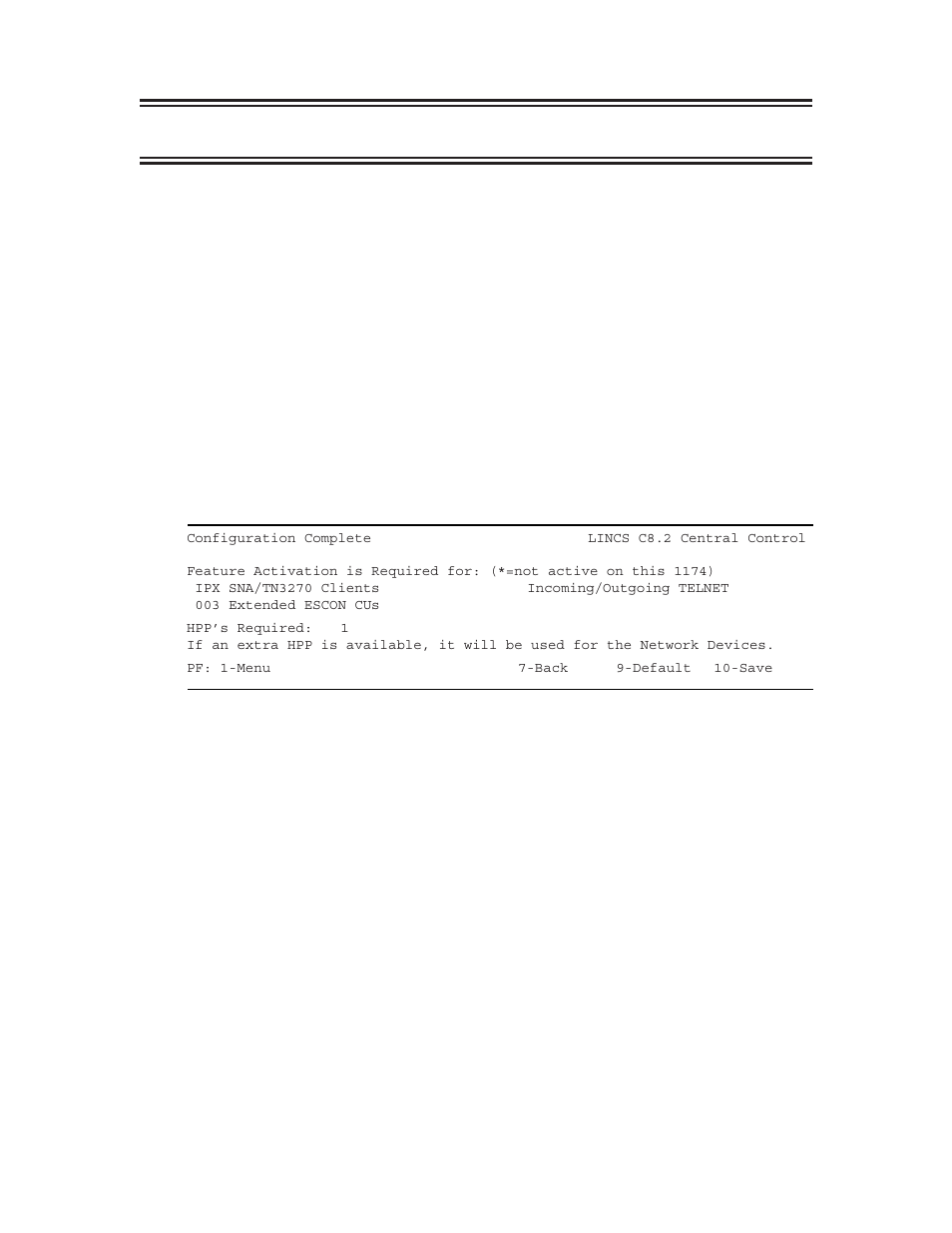 Configuration complete, Configuration complete panel, System disk drive | Hpp requirements, System disk drive hpp requirements | Visara LINCS Configuration User Manual | Page 235 / 240
