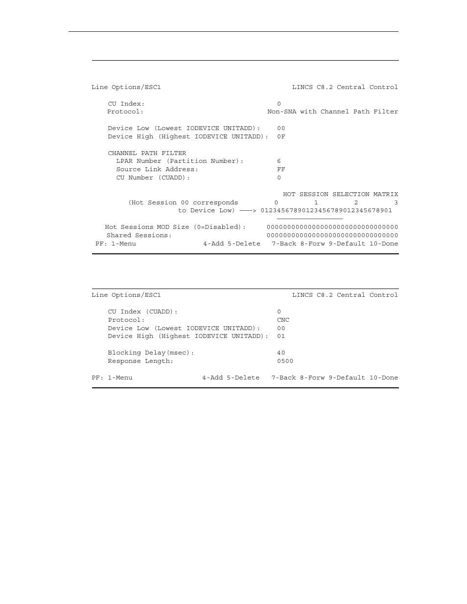 Non-sna with channel path filter, Non-sna with channel path filter cnc | Visara LINCS Configuration User Manual | Page 50 / 240