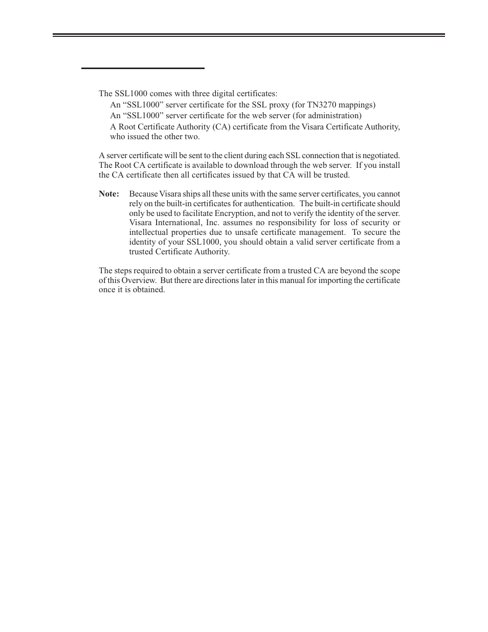 In the ssl1000 | Visara SSL1000 User Manual | Page 25 / 42