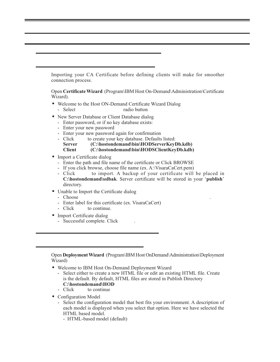 Ibm websphere host on-demand, Installing on windows 2000 system | Visara SSL1000 User Manual | Page 34 / 42
