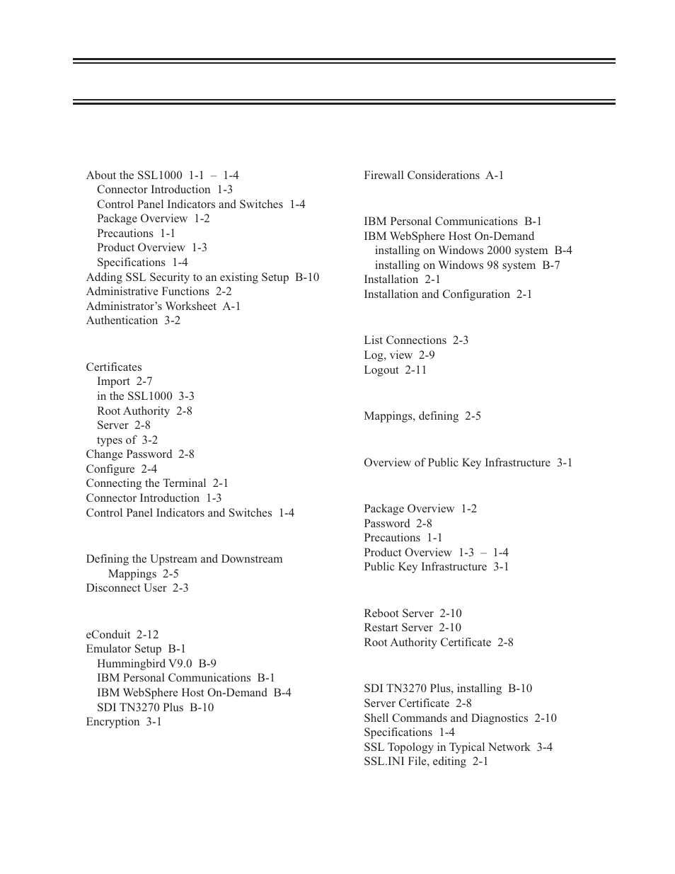 Index, Certificates, Ibm websphere host on-demand | Visara SSL1000 User Manual | Page 41 / 42