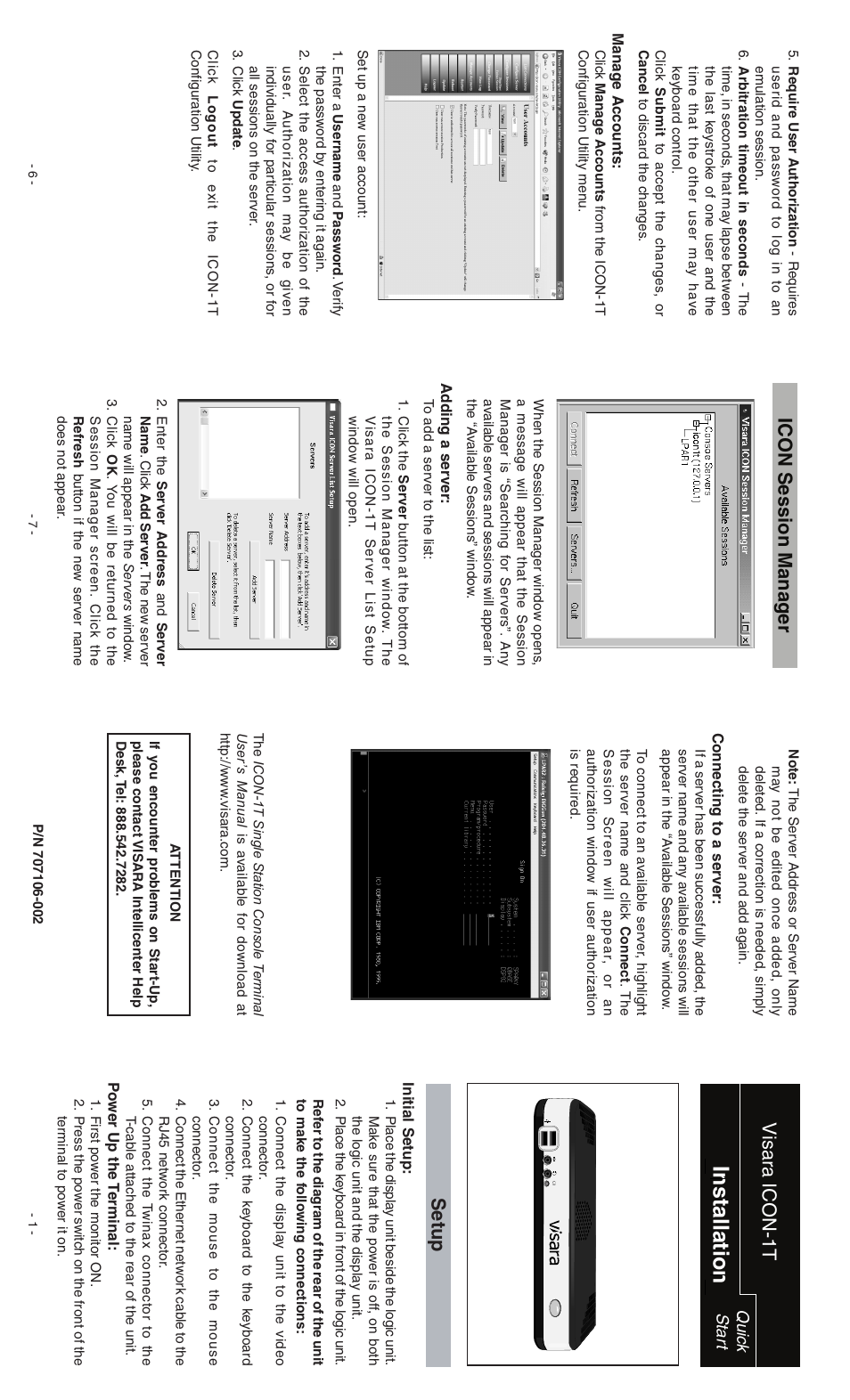 Visara iCON-1T Quick Start User Manual | 2 pages