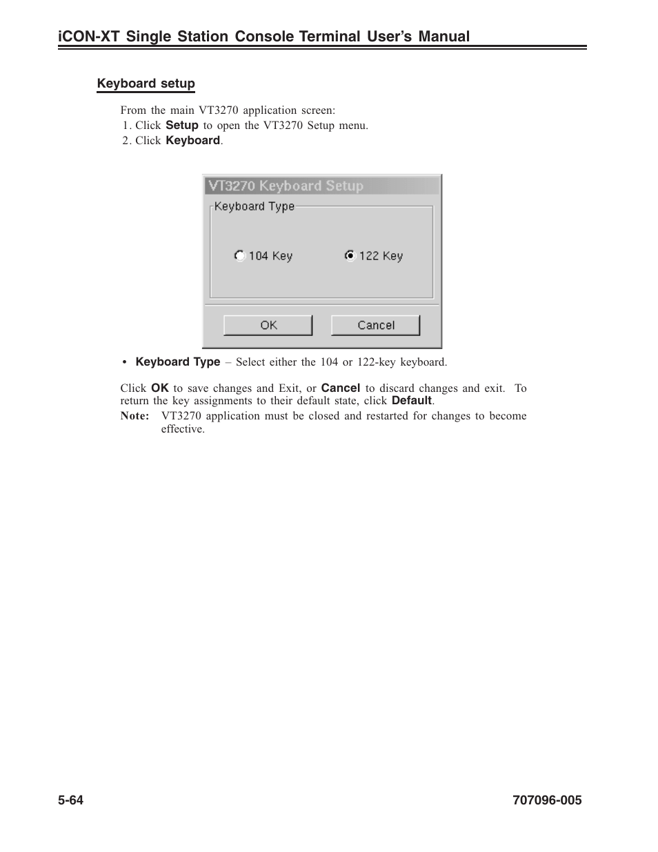 Keyboard setup, vt3270, Vt3270, Keyboard setup | Visara iCON-XT User Manual | Page 130 / 144