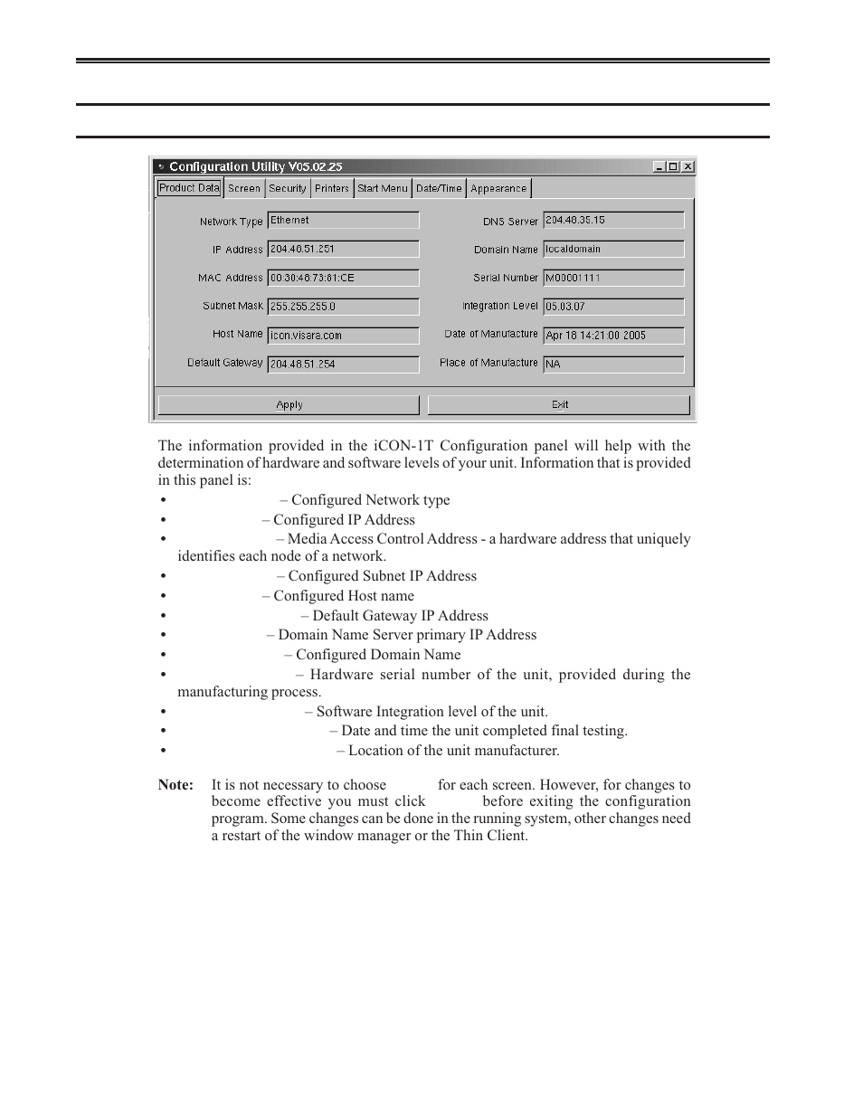 Integration level, Product data, Icon-xt server - user’s manual | Visara iCON-XT User Manual | Page 48 / 144