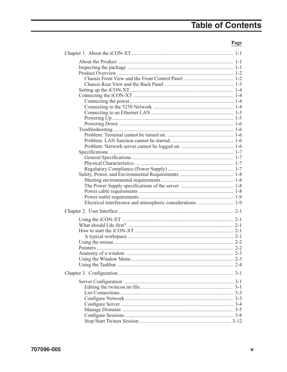 Visara iCON-XT User Manual | Page 5 / 144