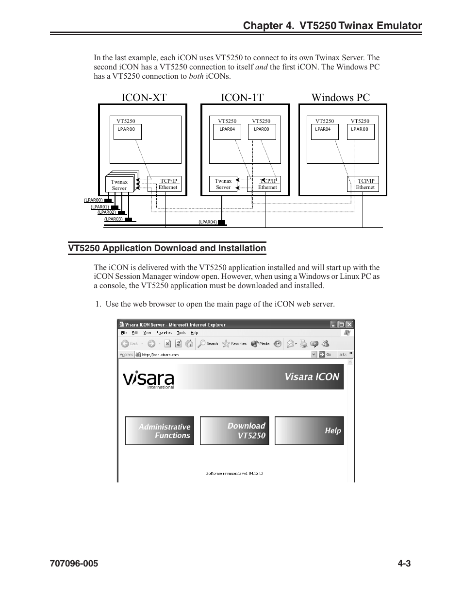 Vt5250 application download and installation, Vt5250 application download and installation -3, Windows pc | Icon-1t icon-xt | Visara iCON-XT User Manual | Page 55 / 144