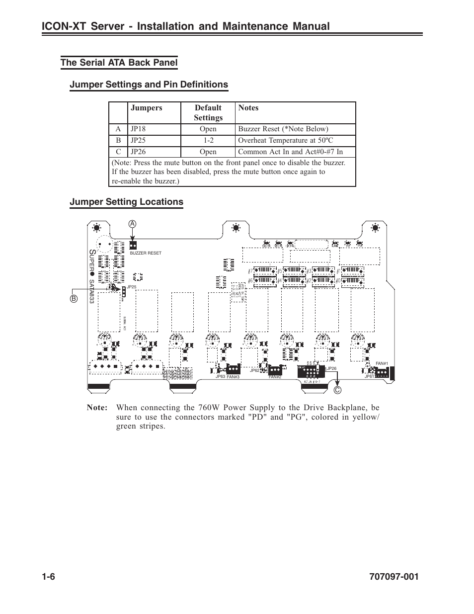 The serial ata back panel, The serial ata back panel -6 | Visara iCON-XT Installation User Manual | Page 12 / 34