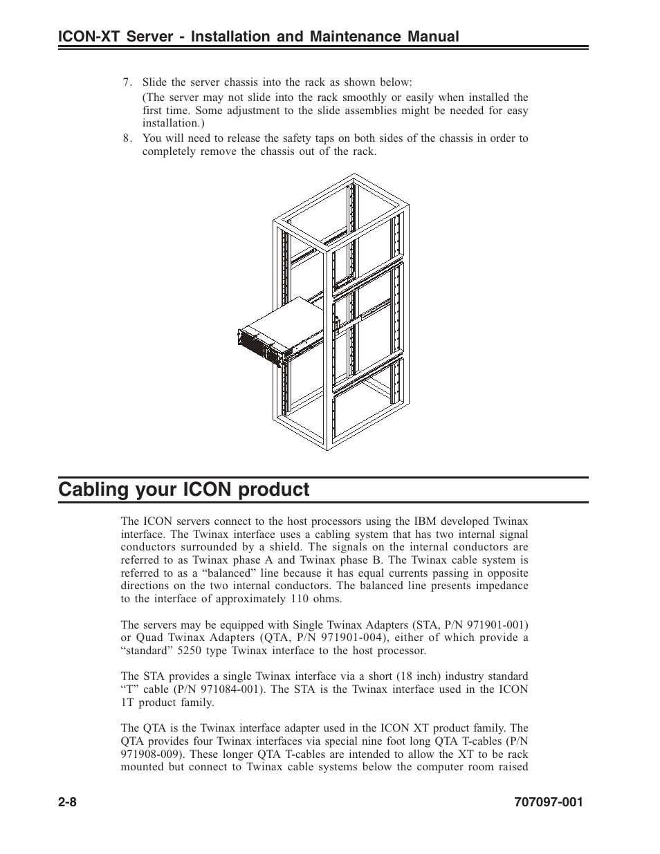 Cabling your icon product, Cabling your icon product -8 | Visara iCON-XT Installation User Manual | Page 20 / 34