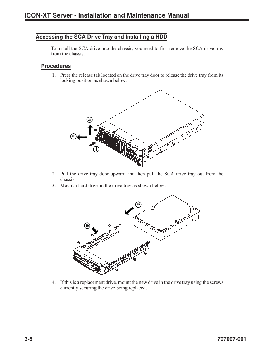 Accessing the sca drive tray and installing a hdd | Visara iCON-XT Installation User Manual | Page 28 / 34