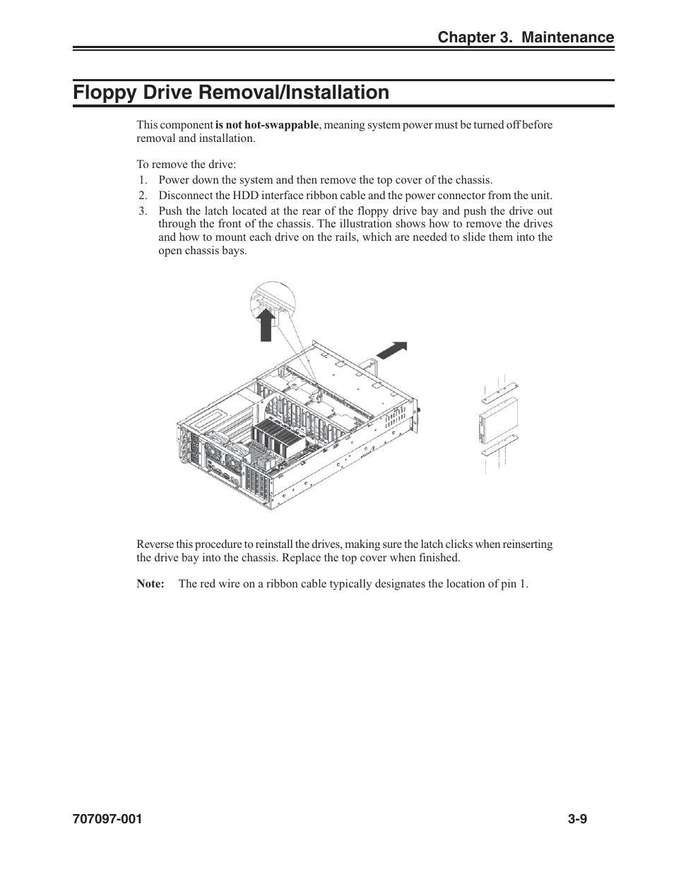 Floppy drive removal/installation, Floppy drive removal/installation -9 | Visara iCON-XT Installation User Manual | Page 31 / 34
