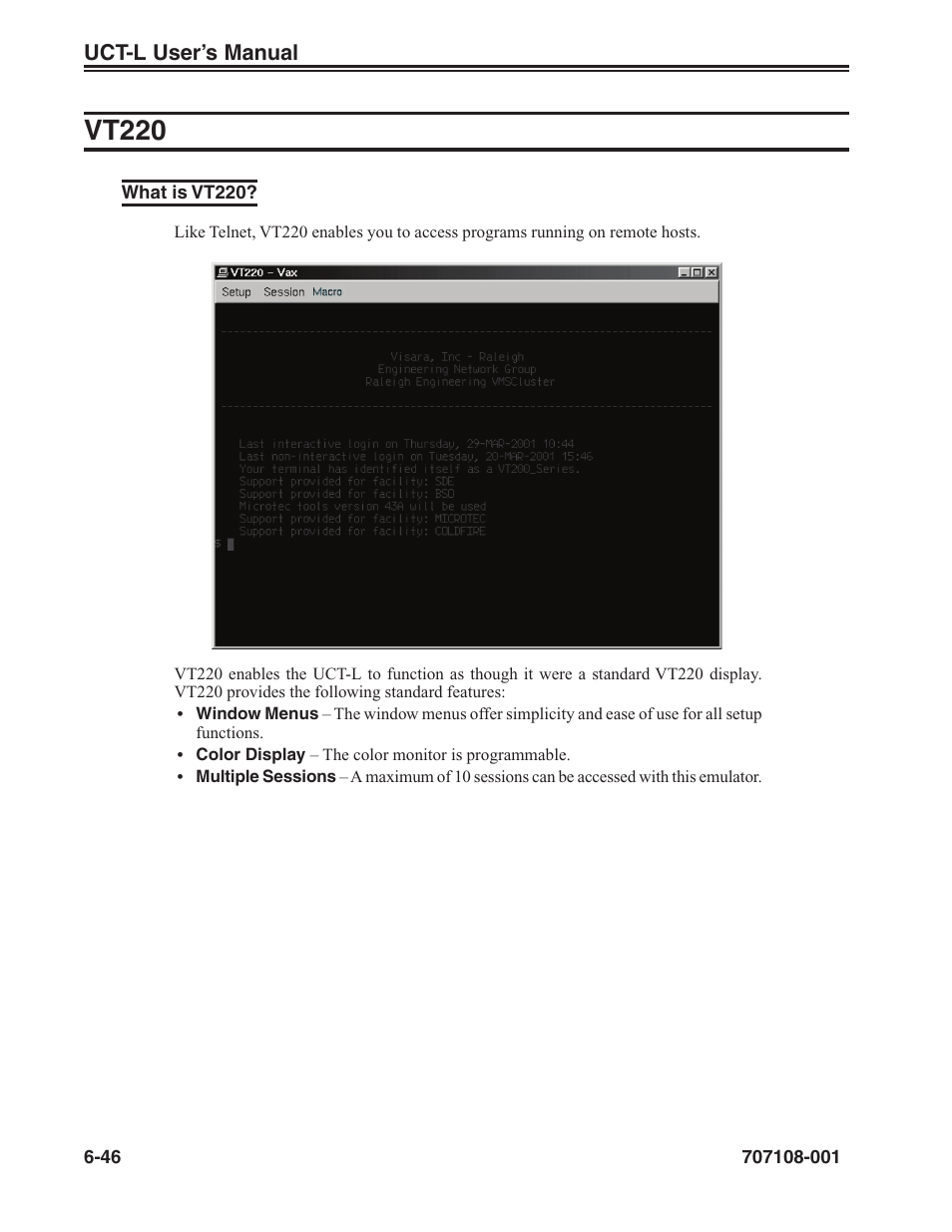 Vt220 -46, What is vt220? -46, Vt220 | Visara UCT-L User Manual | Page 108 / 160