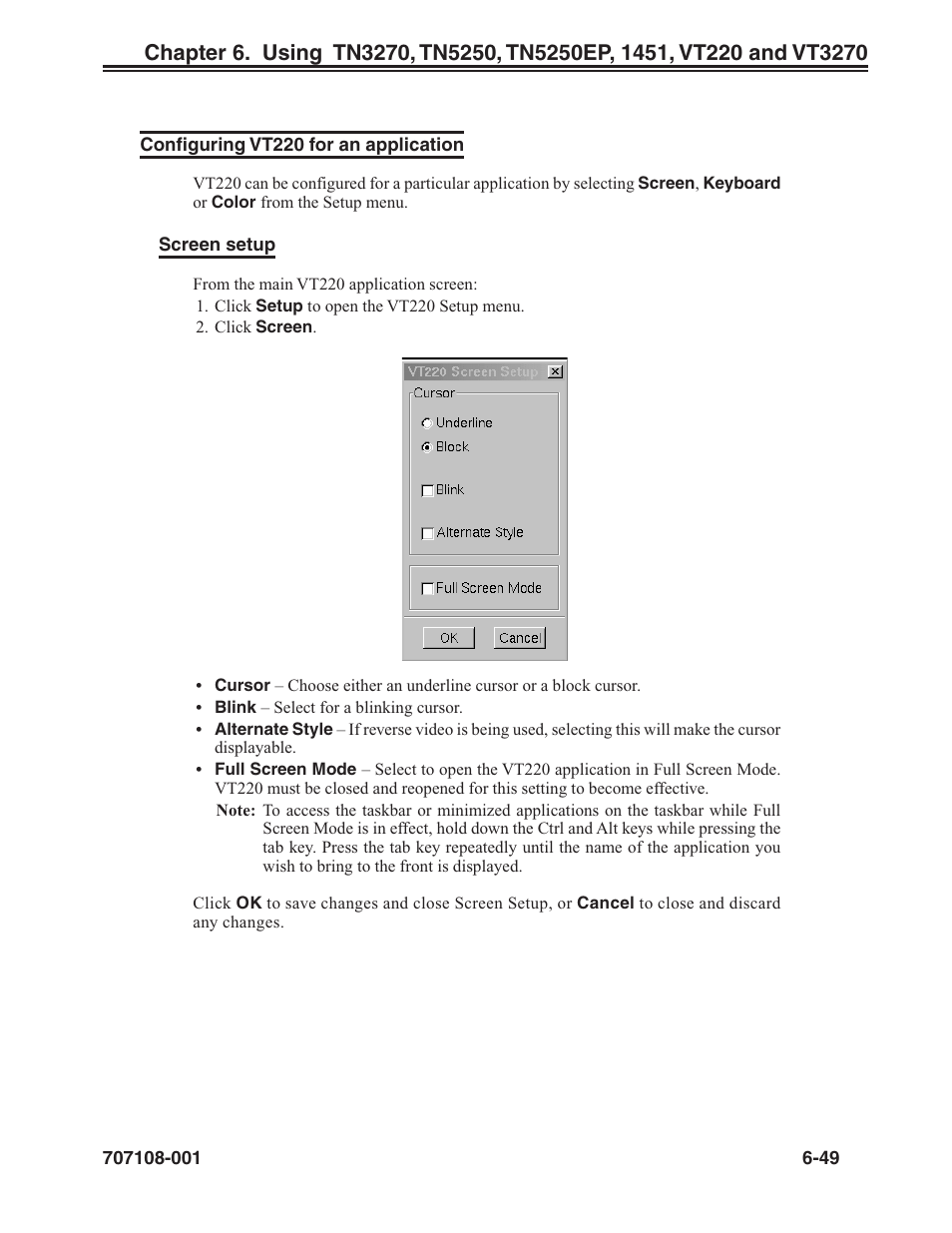 Configuring vt220 for an application -49 | Visara UCT-L User Manual | Page 111 / 160