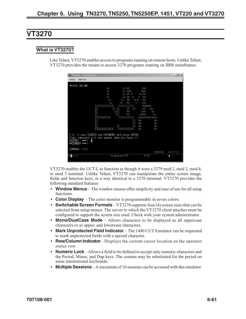 Vt3270 -61, What is vt3270? -61, Vt3270 | Visara UCT-L User Manual | Page 123 / 160