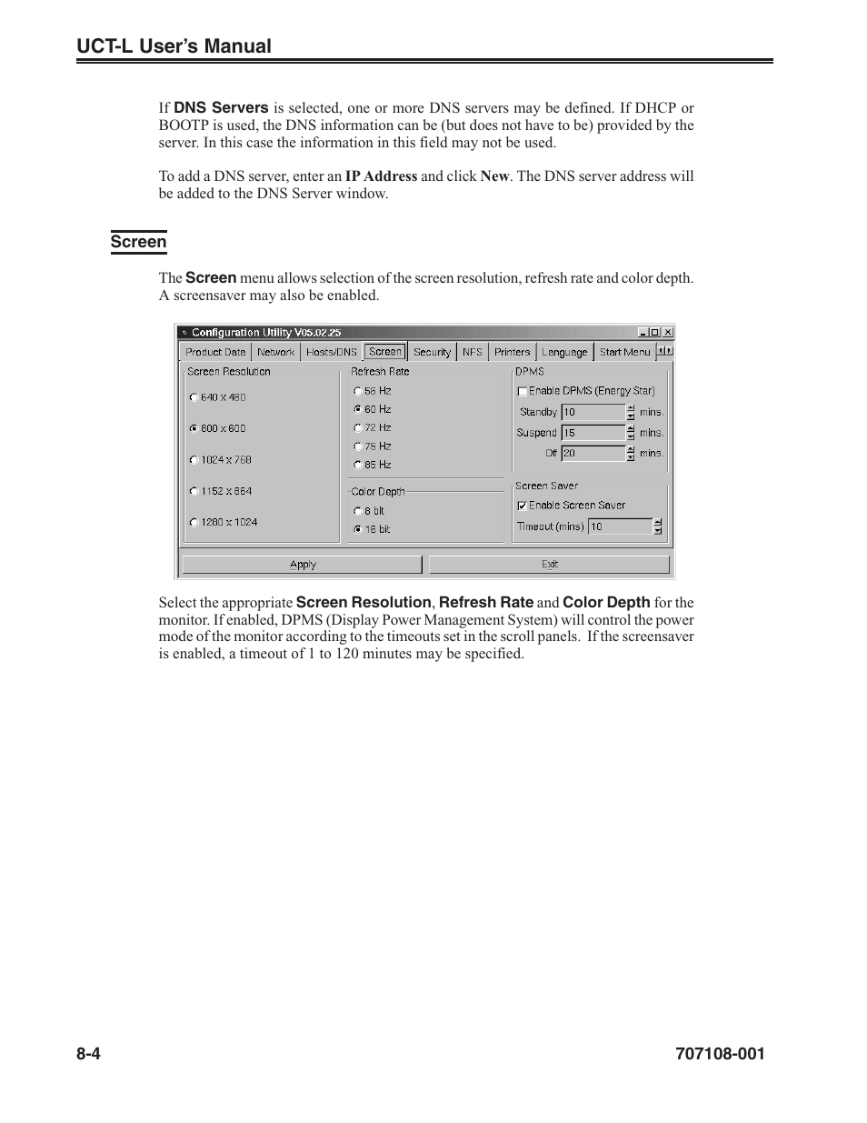 Screen -4 | Visara UCT-L User Manual | Page 146 / 160