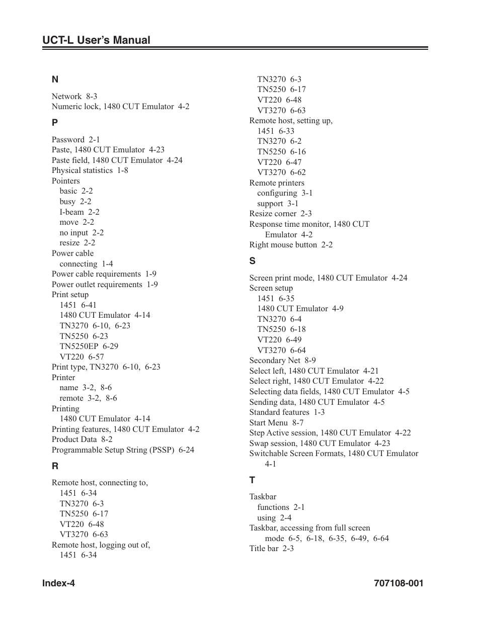 Uct-l user’s manual | Visara UCT-L User Manual | Page 158 / 160