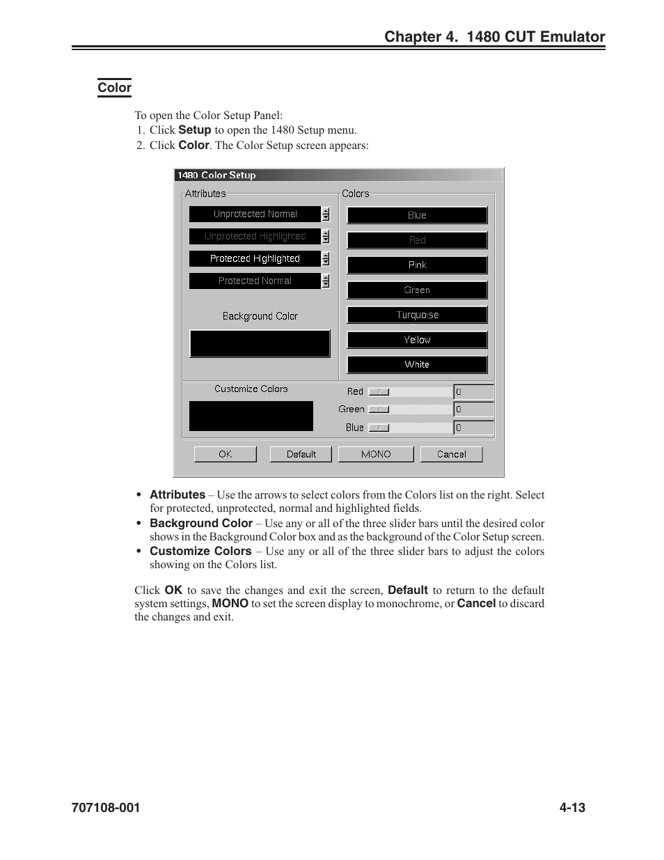Color -13 | Visara UCT-L User Manual | Page 37 / 160