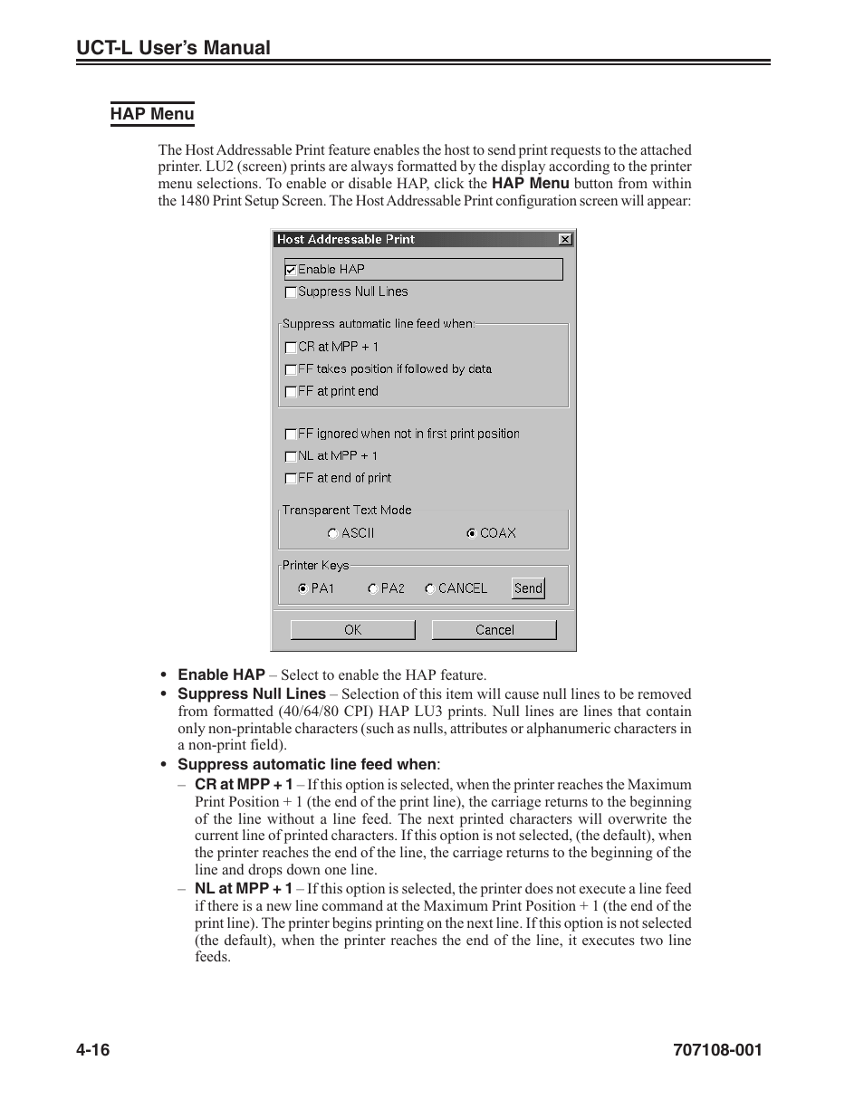 Hap menu -16 | Visara UCT-L User Manual | Page 40 / 160