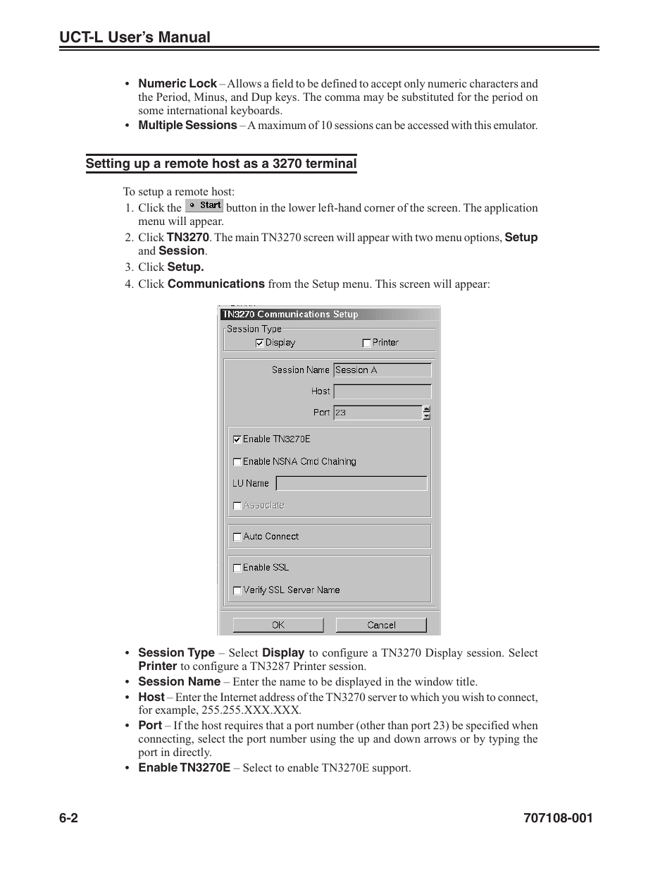 Setting up a remote host as a 3270 terminal -2, Uct-l user’s manual | Visara UCT-L User Manual | Page 64 / 160