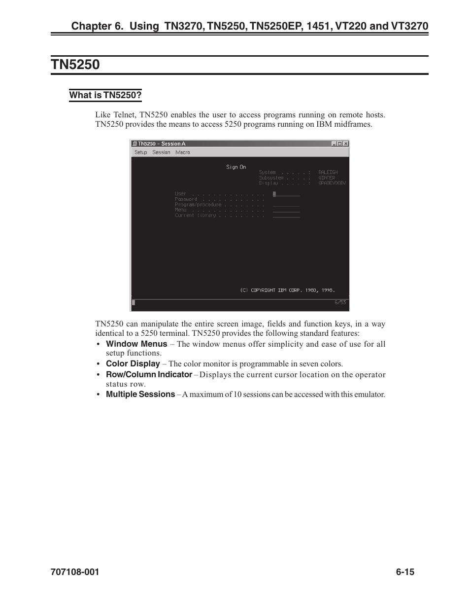 Tn5250 -15, What is tn5250? -15, Tn5250 | Visara UCT-L User Manual | Page 77 / 160