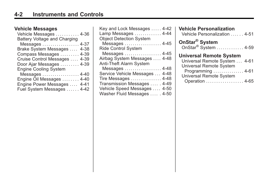 2 instruments and controls | Cadillac 2010 Cadillac CTS/CTS-V User Manual | Page 112 / 464