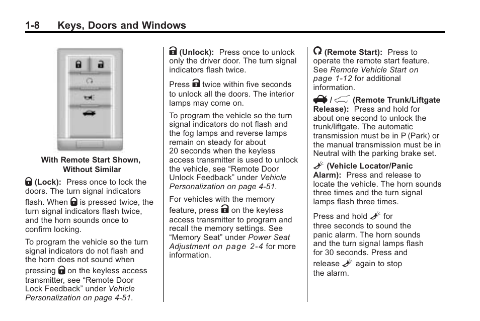 Cadillac 2010 Cadillac CTS/CTS-V User Manual | Page 14 / 464
