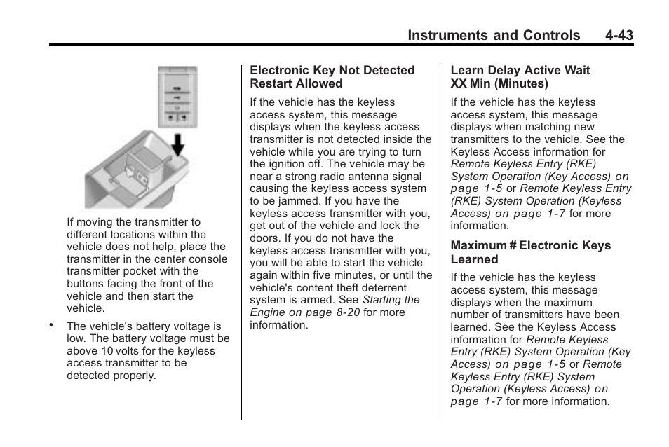 Instruments and controls 4-43 | Cadillac 2010 Cadillac CTS/CTS-V User Manual | Page 153 / 464