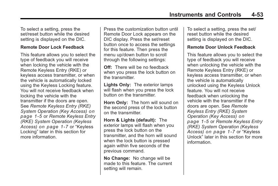 Instruments and controls 4-53 | Cadillac 2010 Cadillac CTS/CTS-V User Manual | Page 163 / 464