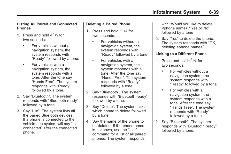 Infotainment system 6-39 | Cadillac 2010 Cadillac CTS/CTS-V User Manual | Page 223 / 464