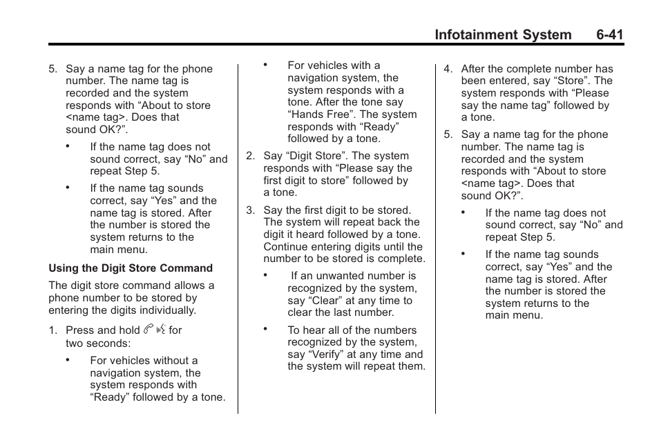 Infotainment system 6-41 | Cadillac 2010 Cadillac CTS/CTS-V User Manual | Page 225 / 464
