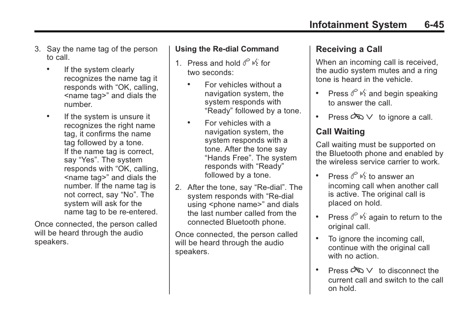Infotainment system 6-45 | Cadillac 2010 Cadillac CTS/CTS-V User Manual | Page 229 / 464