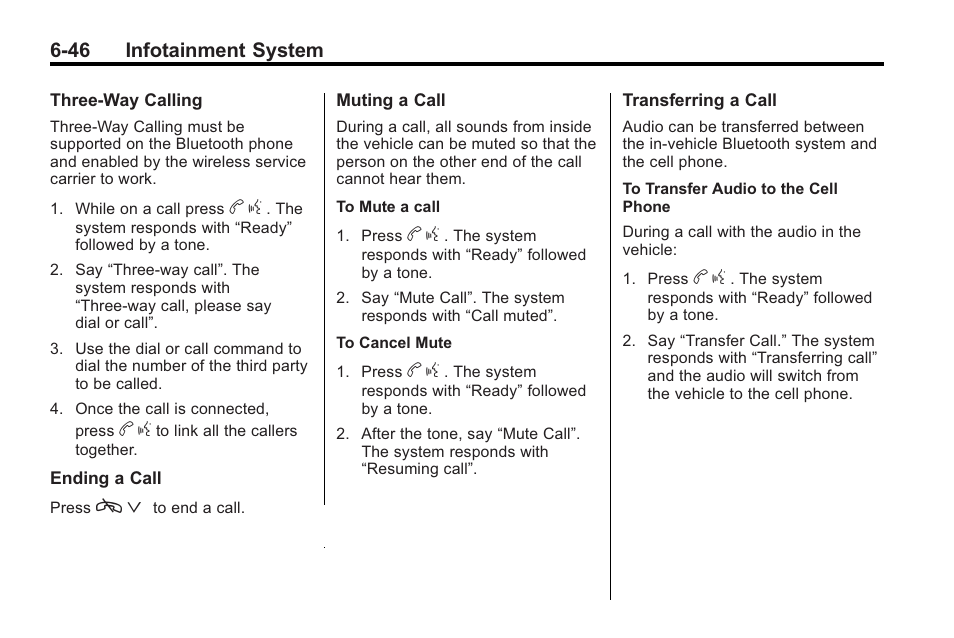 46 infotainment system | Cadillac 2010 Cadillac CTS/CTS-V User Manual | Page 230 / 464