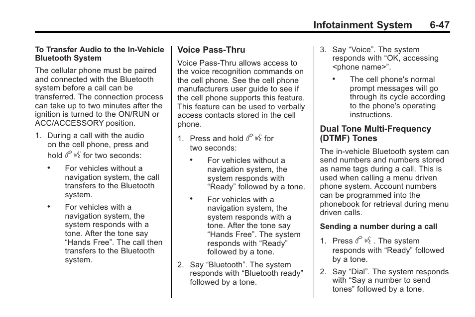 Infotainment system 6-47 | Cadillac 2010 Cadillac CTS/CTS-V User Manual | Page 231 / 464