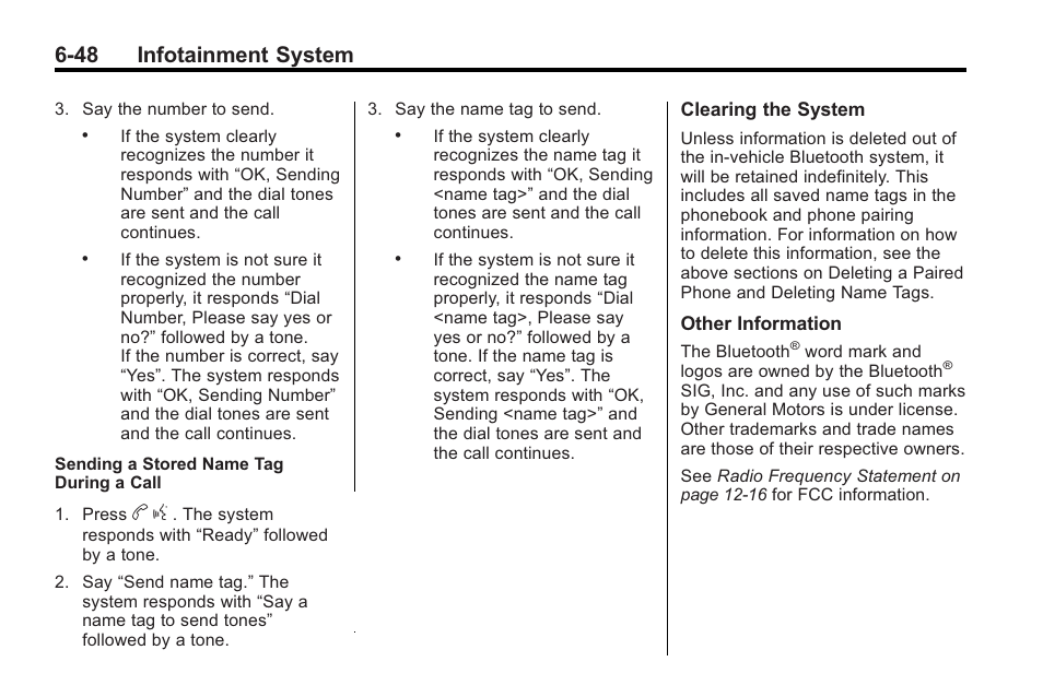 48 infotainment system | Cadillac 2010 Cadillac CTS/CTS-V User Manual | Page 232 / 464