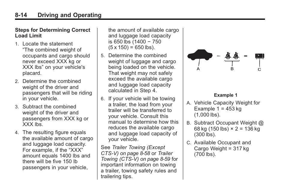 14 driving and operating | Cadillac 2010 Cadillac CTS/CTS-V User Manual | Page 254 / 464