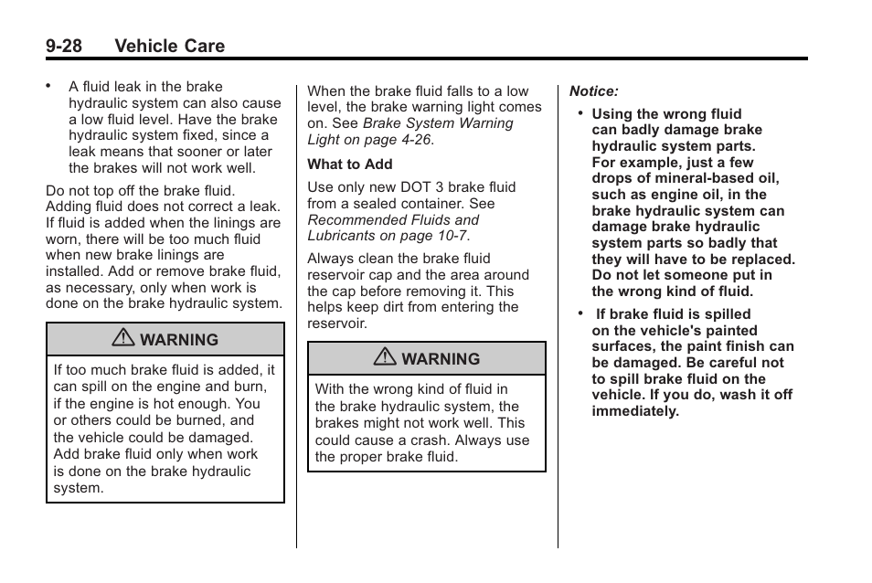 28 vehicle care | Cadillac 2010 Cadillac CTS/CTS-V User Manual | Page 328 / 464