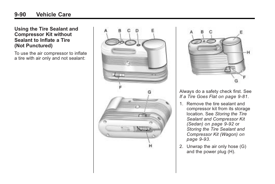 90 vehicle care | Cadillac 2010 Cadillac CTS/CTS-V User Manual | Page 390 / 464